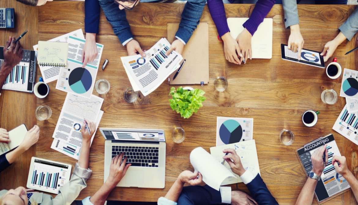 Professional team collaboration